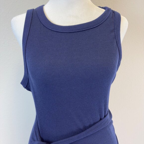 NWT Kaileigh Caroline Knit-Fitted Ribbed Sleeveless Dress Navy Size SP Comfort - Picture 3 of 12